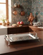 سینی استیل مستطیل کوچک پایه دار 337 اشپیل ESHPIL - Image 2